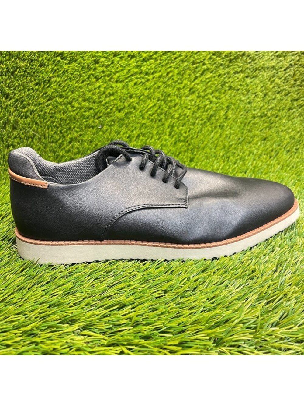 Dr. Scholl's Sync Mens Size 9.5 Black White Casual Classic Leather Oxford Shoes